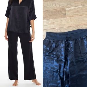 PJ Harlow NWOT Jolie Satin Lounge Pant size Medium, Black